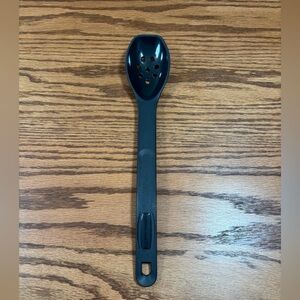 Vintage RUBBERMAID Black Hard Plastic Slotted Spoon Server Utensil #1974